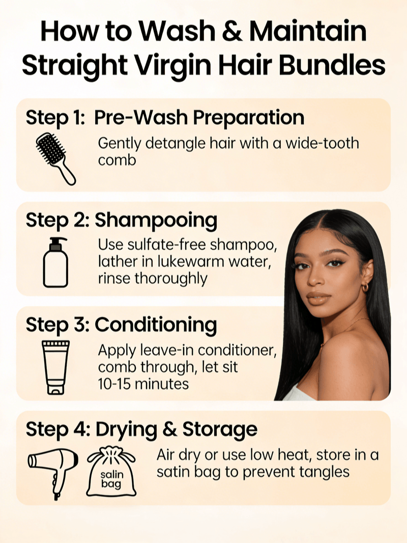 How to Care for Your Straight Virgin Hair Bundles